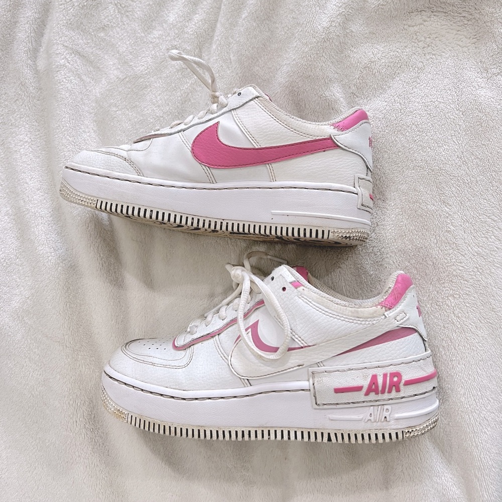 White & Pink Nike Air Force